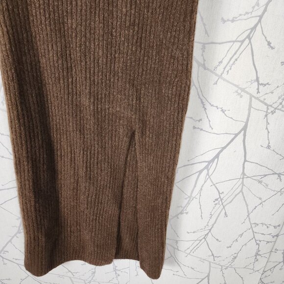 Banana Republic Wool Yak Ribbed Knit Coletta Off Shoulder Midi Dress - Picture 4 of 7